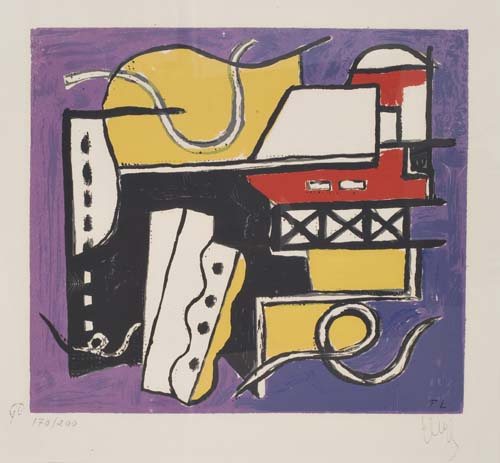 Appraisal: FERNAND L GER after Untitled Composition Color aquatint and etching