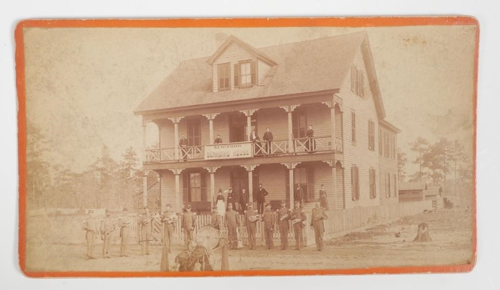 Appraisal: Mounted photograph of a Boarding House in Pensacola FL date