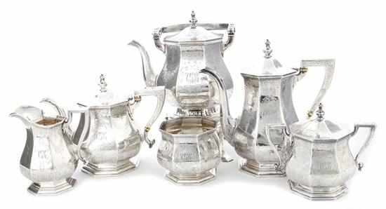 Appraisal: Durgin sterling tea and coffee service for Bigelow Kennard Co