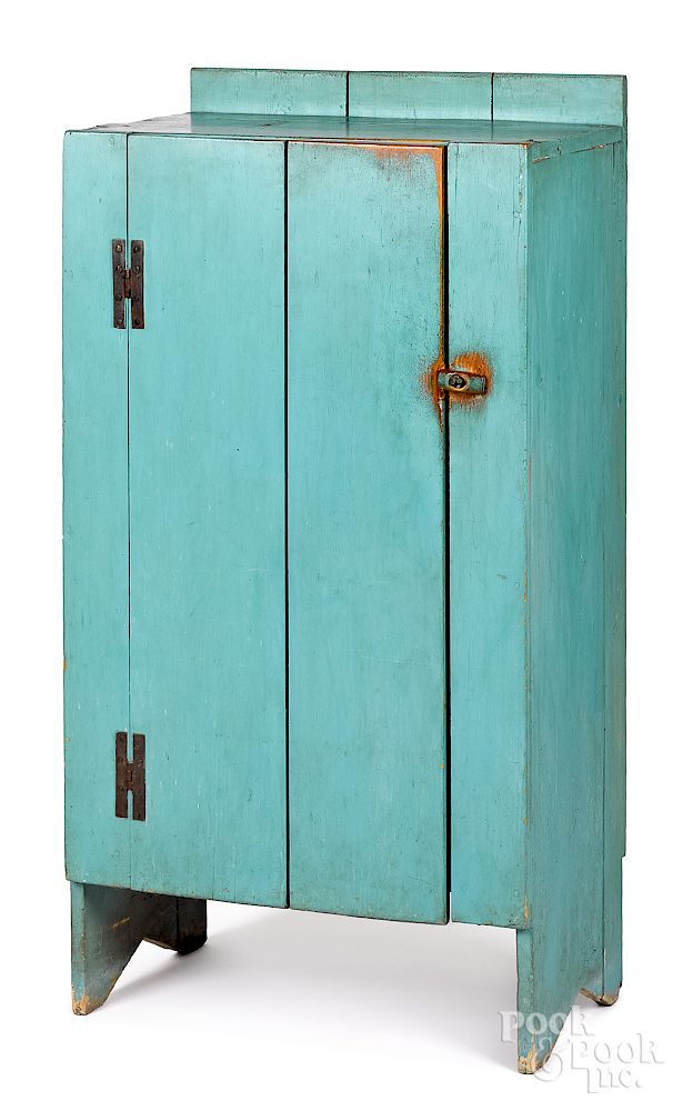 Appraisal: Painted pine cupboard Exclusive on Bidsquare Painted pine cupboard th