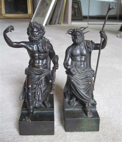 Appraisal: Pair of French bronze figures of Poseidon and Zeus th