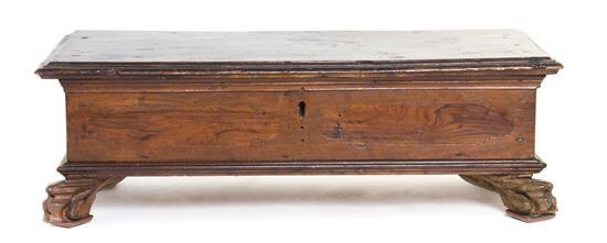 Appraisal: Sale Lot A Continental Walnut Table Casket having a molded