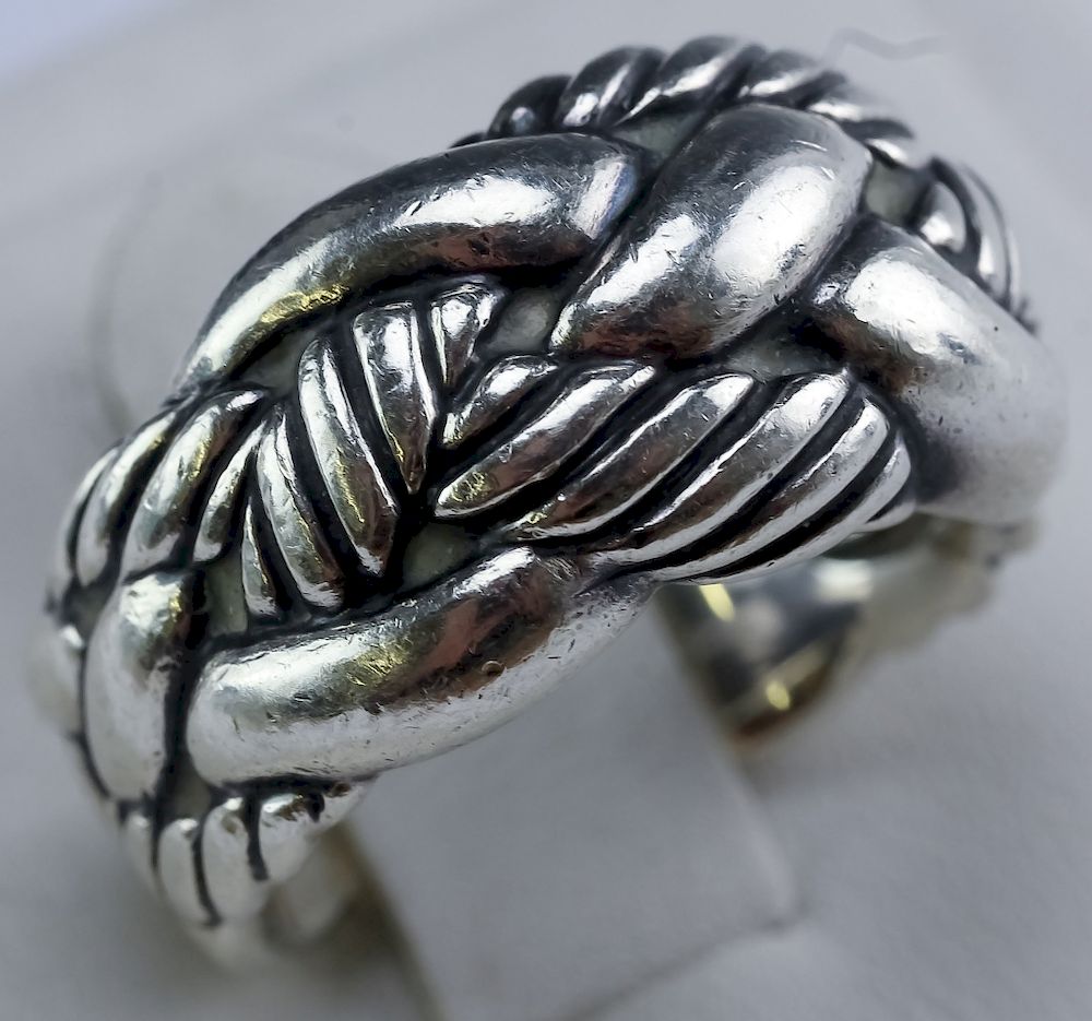 Appraisal: Designer Signed David Yurman Sterling Silver Ring Designer signed David