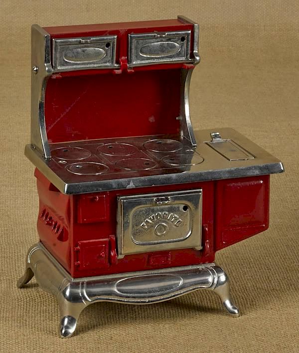 Appraisal: Kenton cast iron and nickel Favorite toy stove Kenton cast