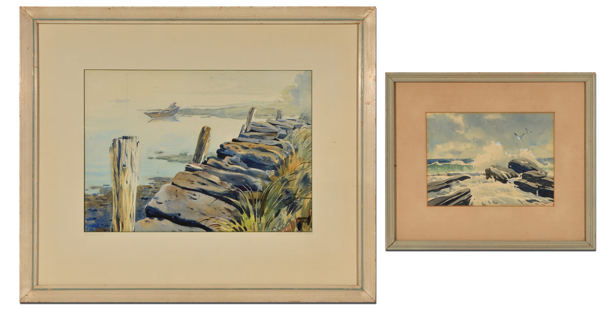 Appraisal: DAY Maurice American - Two Watercolor Paintings to include Coastal