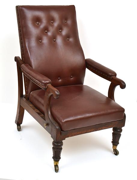 Appraisal: A TH CENTURY MAHOGANY FRAMED ARMCHAIR