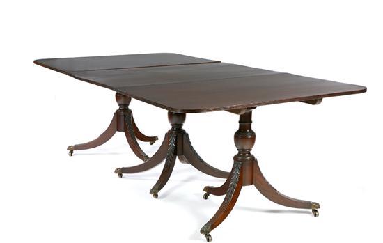 Appraisal: BANQUET TABLE American possibly New York th century mahogany Three-part