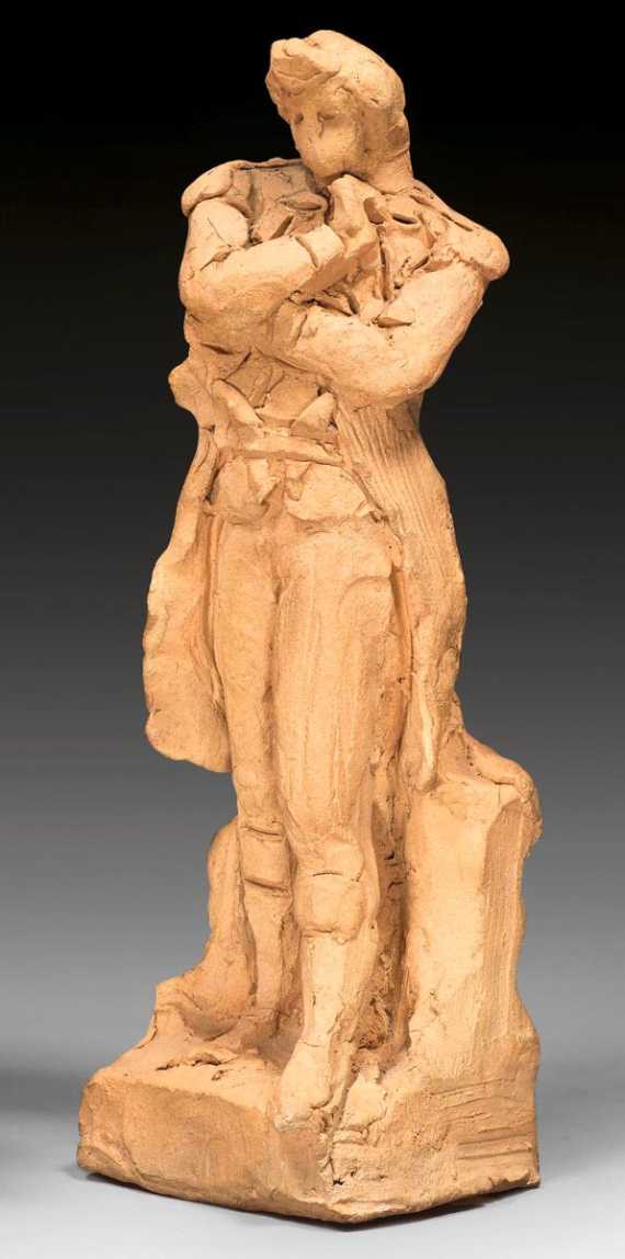 Appraisal: TERRACOTTA FIGURE OF A NOBLEMAN probably Italy th century H