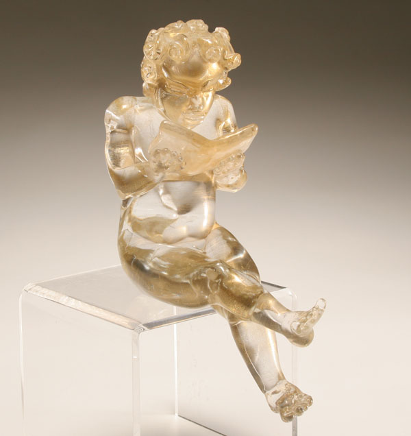 Appraisal: Pino Signoretto art glass putti attributed to Dale Chihuly Clear