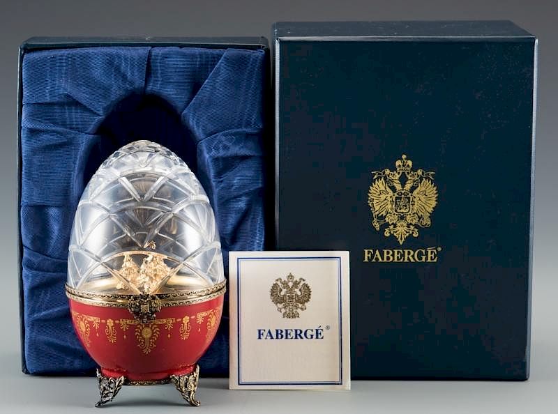 Appraisal: Faberge Limoges Christmas Egg House of Faberge Limoges limited edition