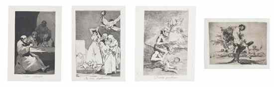 Appraisal: Francisco de Goya Spanish - Four prints from the Los