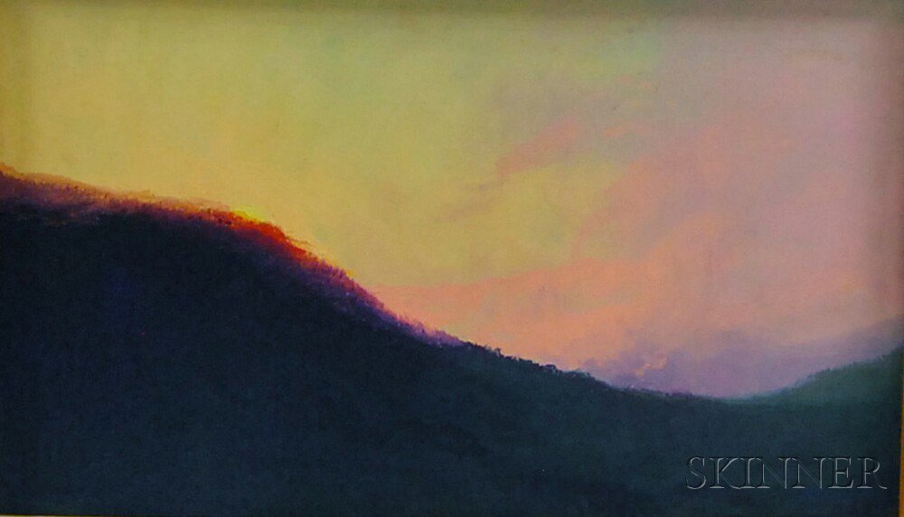 Appraisal: Robert R Bliss American - Sunset in the Notch Signed