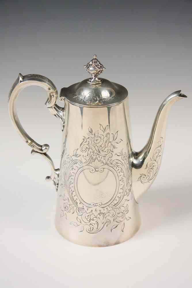 Appraisal: ENGLISH STERLING SILVER COFFEE POT - English Sterling Coffee Pot