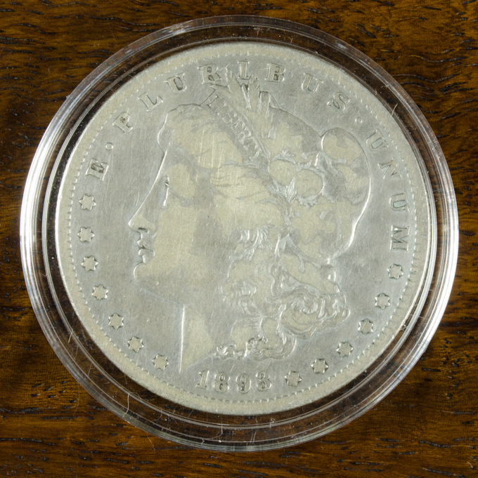 Appraisal: RARE KEY-DATE U S SILVER MORGAN DOLLAR -S A mere