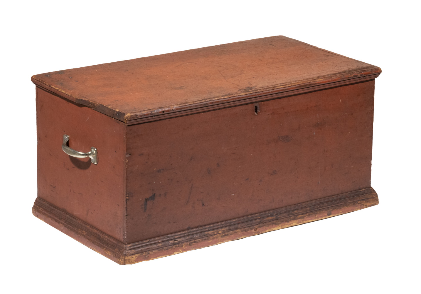 Appraisal: NEW ENGLAND TH C MARINE CHEST IN RED PAINT Six