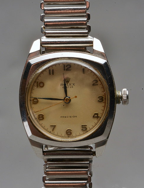 Appraisal: A 'S GENTLEMANS STAINLESS STEEL ROLEX OYSTER PRECISION WATCH with