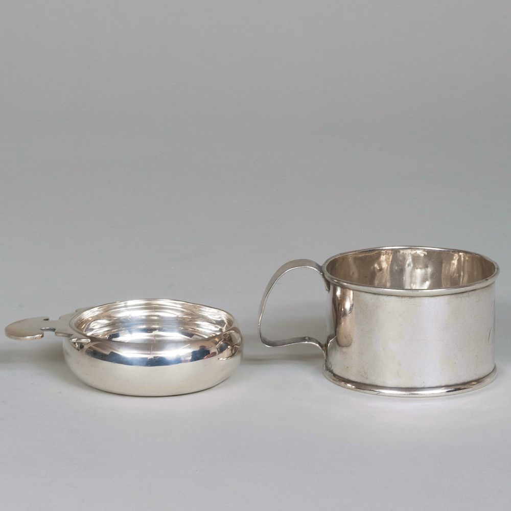 Appraisal: Gorham Silver Christening Cup and a James Robinson Porringer Each