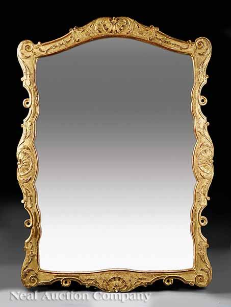 Appraisal: A Pair of Antique Italian Rococo-Style Carved and Giltwood Mirrors