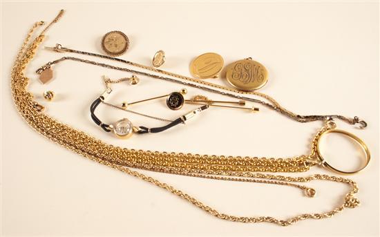 Appraisal: Assorted K gold gold-filled and costume jewelry