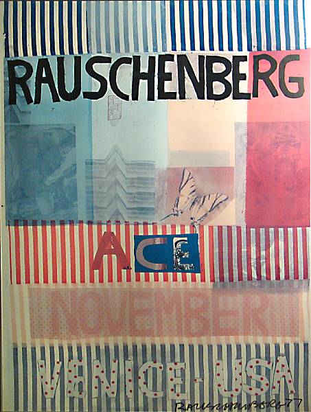 Appraisal: Robert Rauschenberg American - Ace November Venice USA Color offset