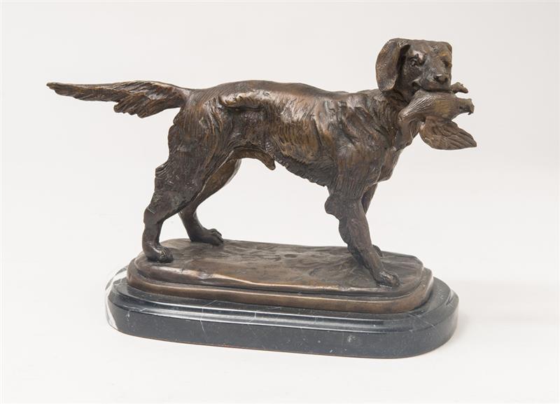 Appraisal: STYLE OF PIERRE JULES MENE - SETTER WITH CATCH Bronze