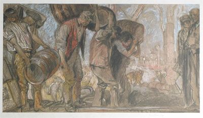 Appraisal: Sir Frank Brangwyn - Work Fruit porters Curios and coal