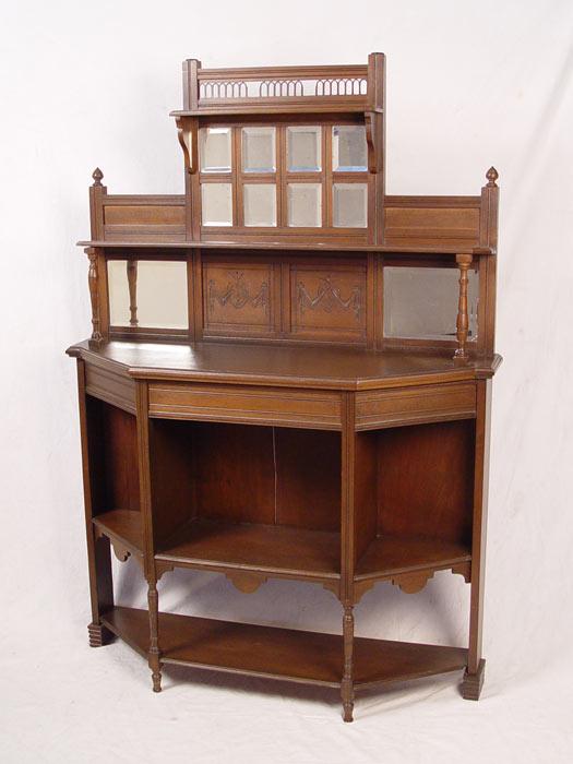 Appraisal: LATE VICTORIAN SIDE CABINET A three side open shelf base