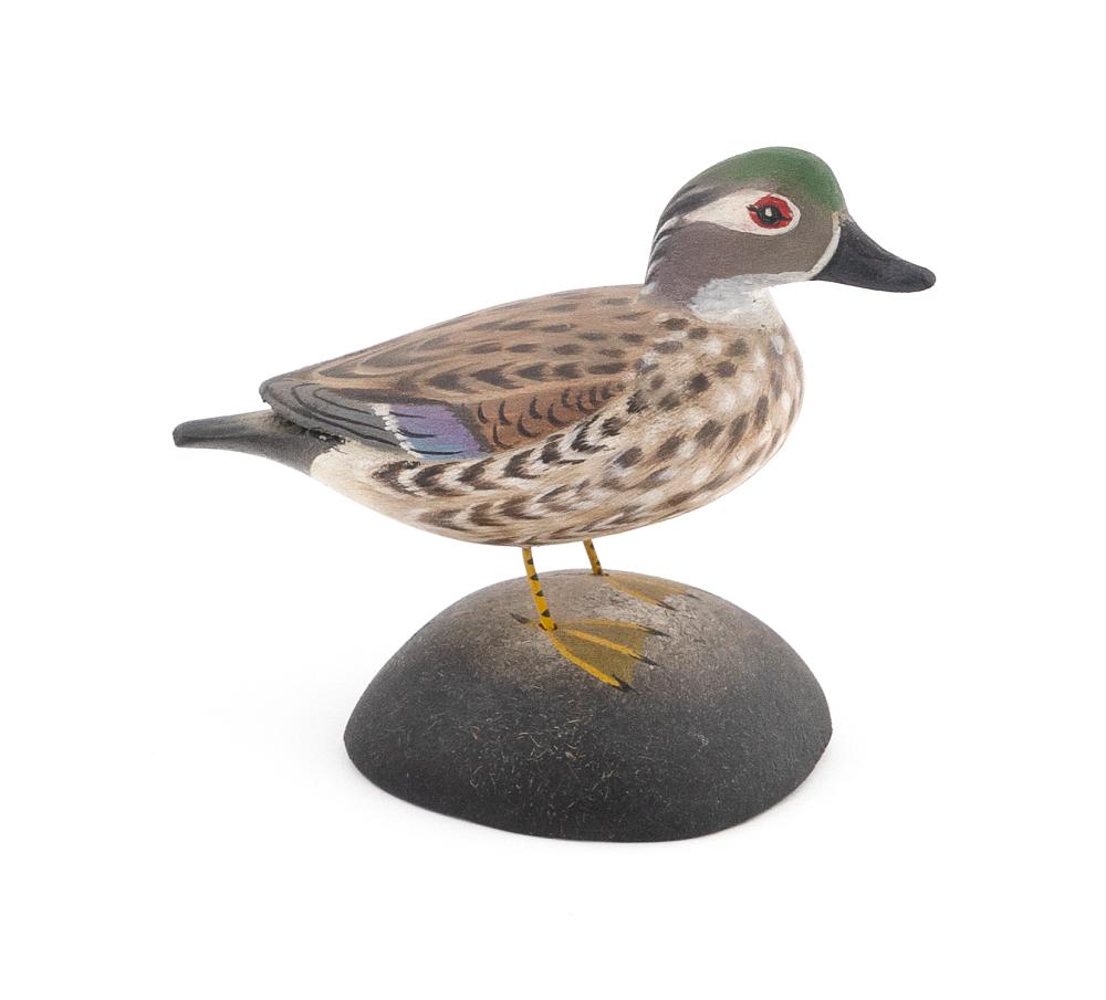 Appraisal: RARE A ELMER CROWELL MINIATURE WOOD DUCK HEN EAST HARWICH