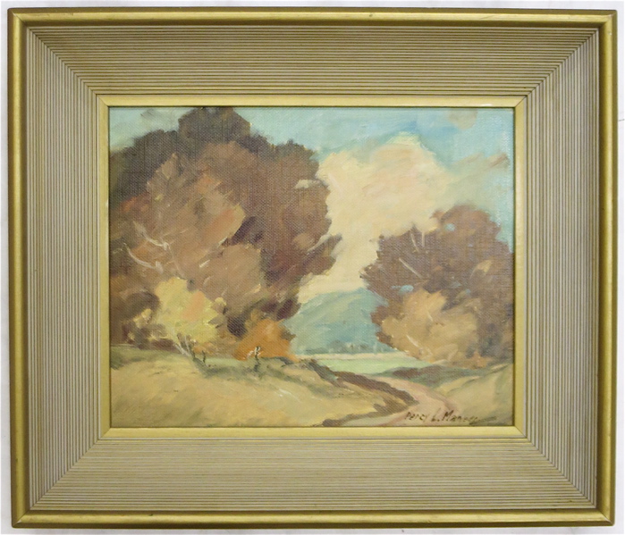 Appraisal: PERCY L MANSER OIL ON CANVAS BOARD Portland Oregon -