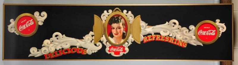 Appraisal: Coca-Cola Locket Festoon s Nicely framed under plexiglass Left side