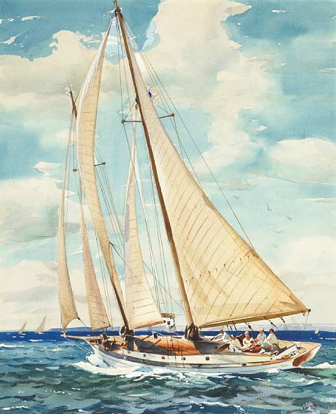 Appraisal: Maurice Logan - Summer Sailing signed 'Maurice Logan' lower right