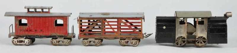 Appraisal: Elektoy Electric-Type Locomotive Freight Set Description Includes nickel and painted