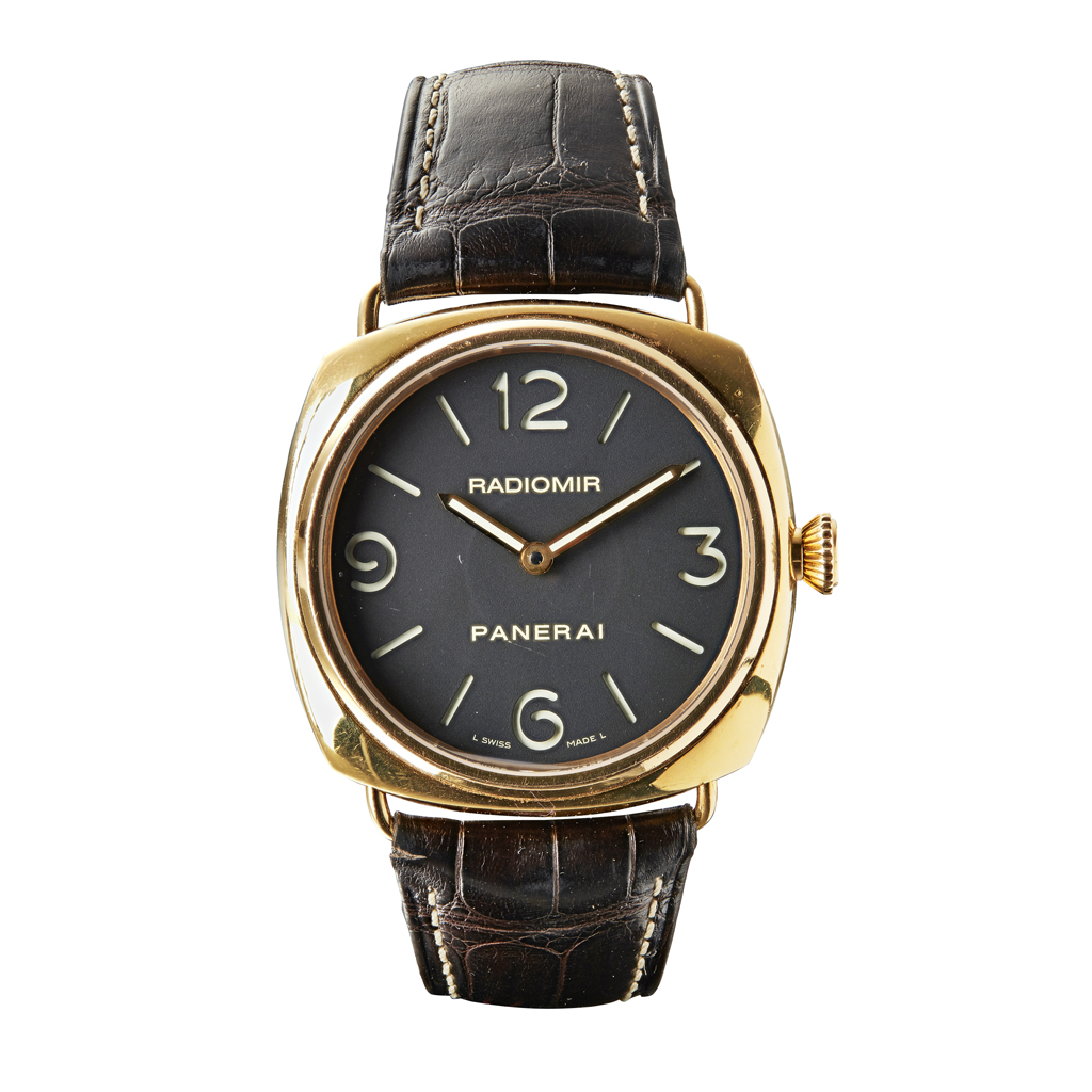 Appraisal: PANERAI - A gentleman's ct rose gold wrist watch Radiomir