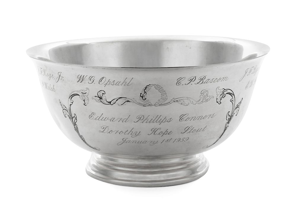 Appraisal: An American Silver Revere Bowl An American Silver Revere Bowl