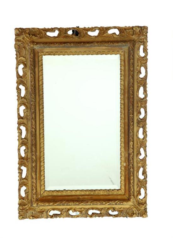 Appraisal: TWO MIRRORS Late th-early th century Both with gesso and