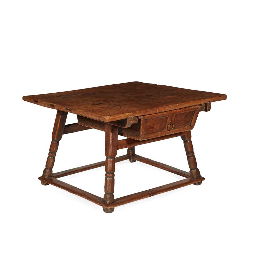 Appraisal: DUTCH WALNUT AND PINE RENT TABLE TH CENTURY with a