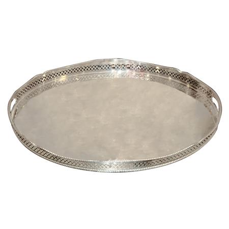 Appraisal: English Silver Plated Drink Tray Length inches Estimate -