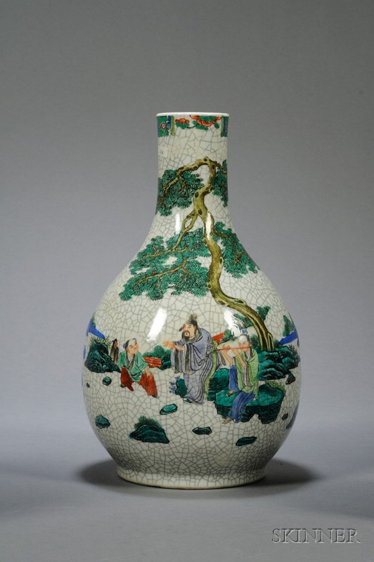 Appraisal: Porcelain Vase China late th early th century bottle form