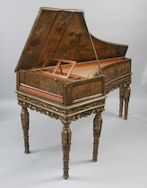 Appraisal: An Elaborate Carved Painted Harpsichord Italian ca th Century Case