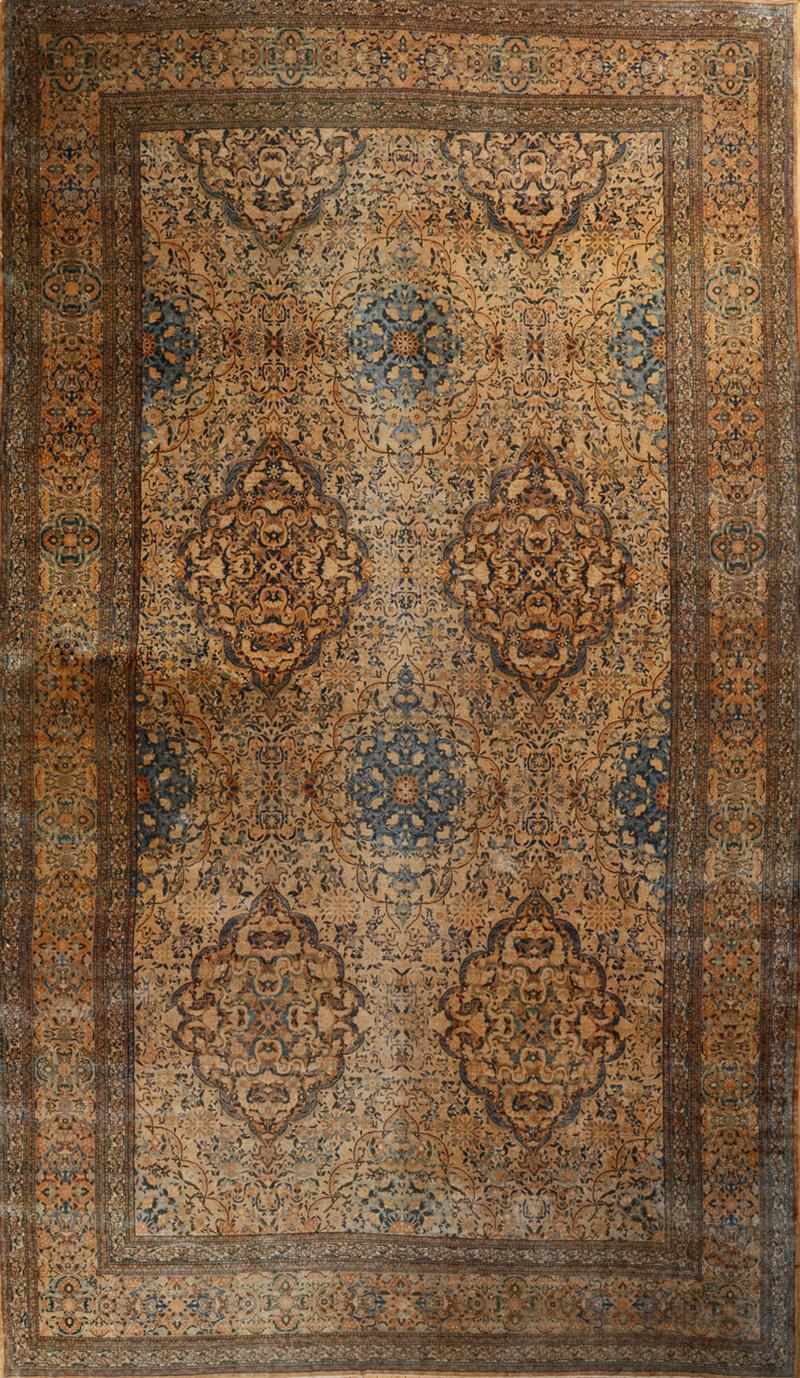 Appraisal: FINE PERSIAN LAVAR KIRMAN CARPET With an overall floral pattern