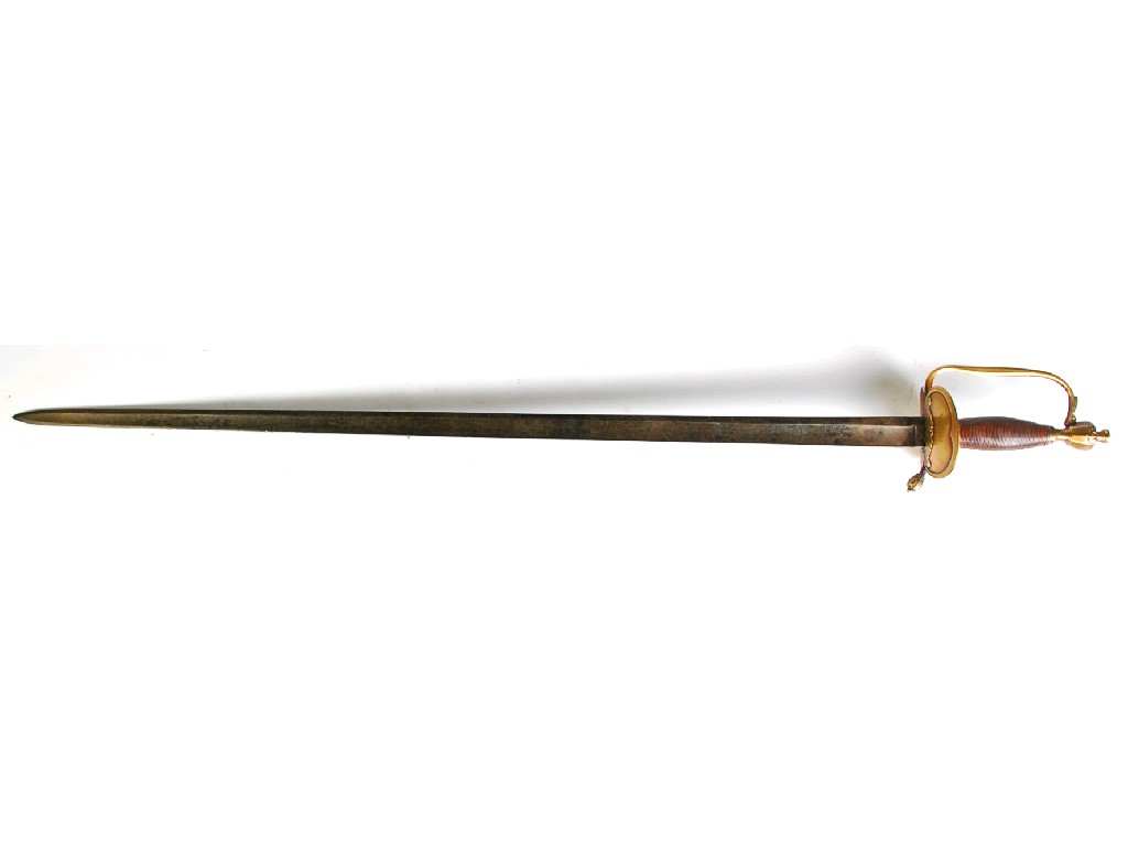 Appraisal: ENGLISH PATTERN INFANTRY OFFICERS SWORD the single edge straight blade