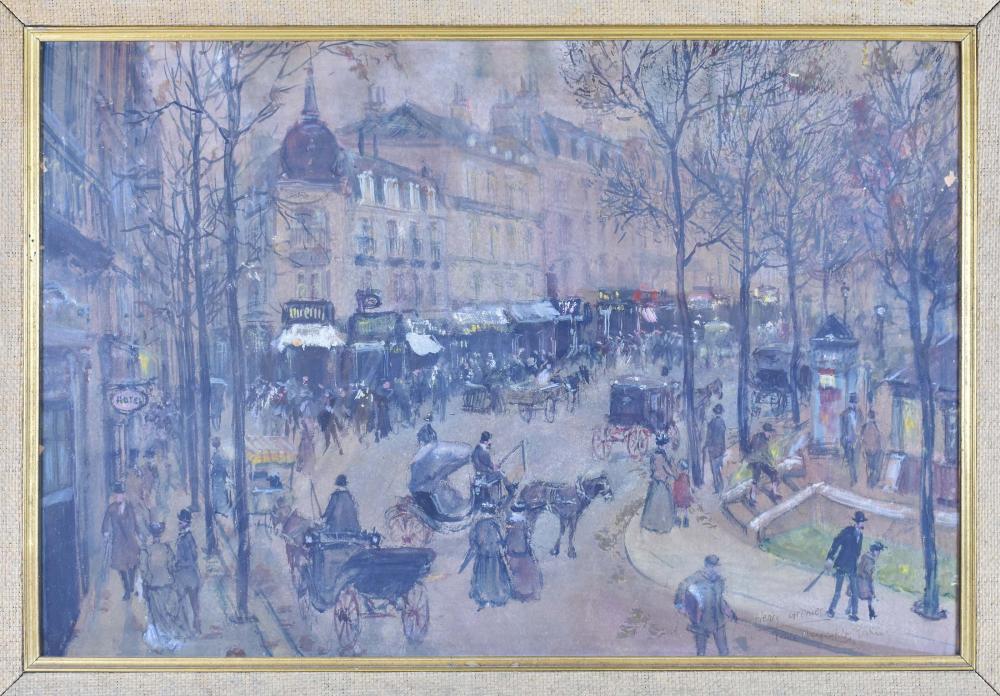 Appraisal: HENRI HENRY GRENIER French - Rue Charpentier Paris Signed titled