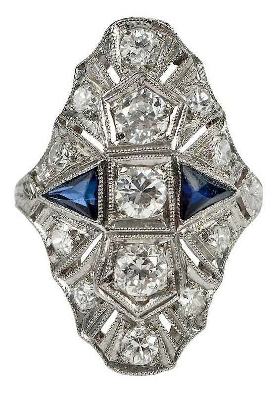 Appraisal: Platinum Diamond Ring old European cut diamonds estimated total weight