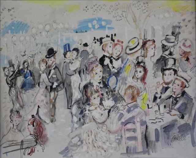 Appraisal: COBELLE Charles O C Garden Party After Renoir Signed lower