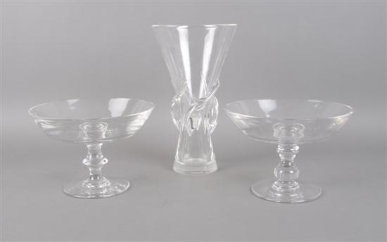 Appraisal: A Steuben Glass Vase Height of first inches