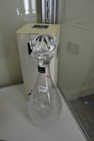 Appraisal: ROYAL DOULTON 'DORCHESTOR' WINE DECANTER BOXED