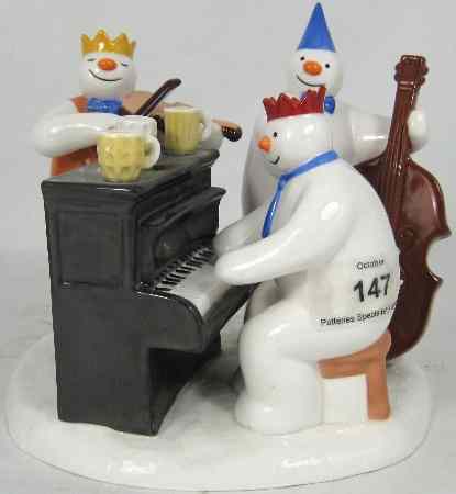 Appraisal: Coalport Limited Edition Snowman Characters Group The Band Plays On