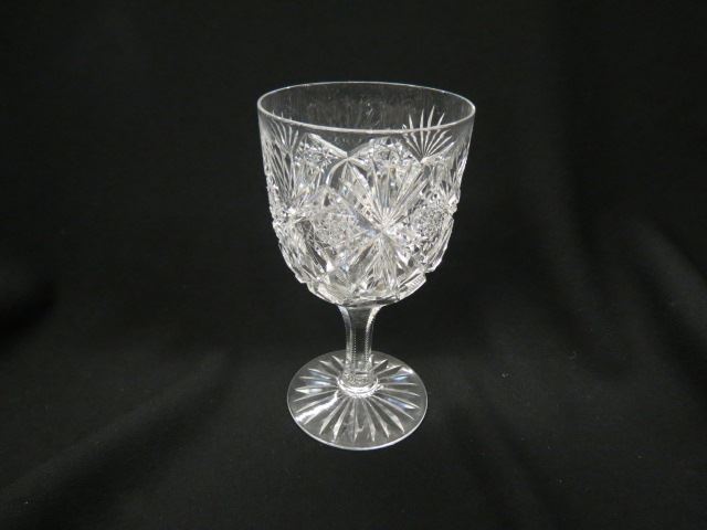 Appraisal: Cut Glass Goblets brilliant period hobster diamond and fan no