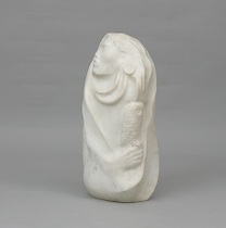 Appraisal: American Contemporary White Marble Scupture Large white stone sculpture with