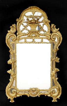 Appraisal: LOUIS XV GILTWOOD MIRROR x in